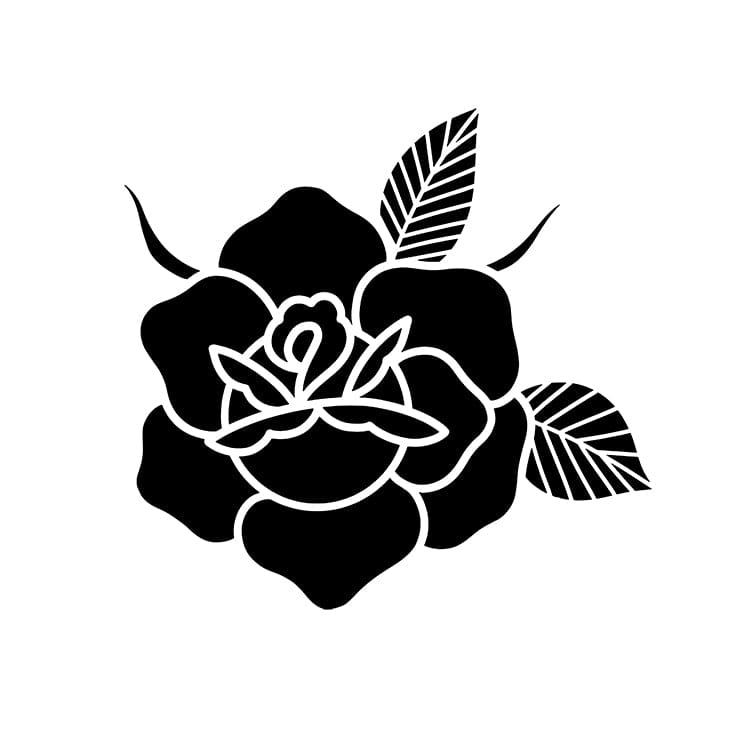 Clacetines Unisex "BLACK ROSE"